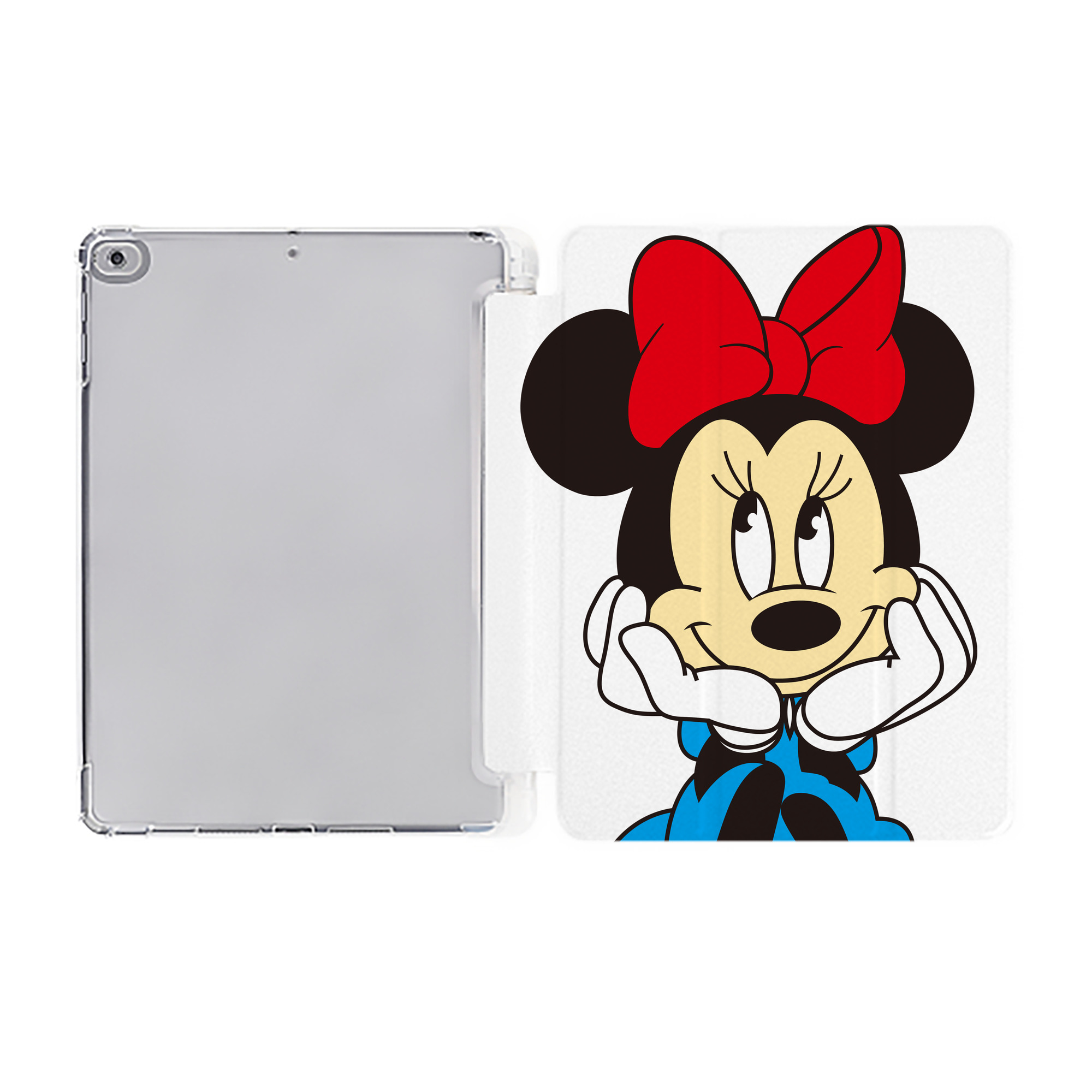 （画像用） ミッキーマウス Mickey Mouse IPad ケース ペン収納付き 三つ折りスタンド PUレザー×シリコン 対応機種9.5/10.5/10.9インチ